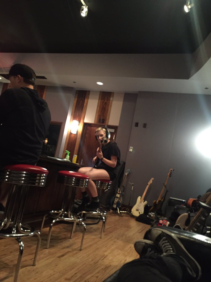 DaltonRapattoni's tweet photo. Abby over here wit her headphones on cause she doesn't want to hear the album smh https://t.co/hexSl4kc6C