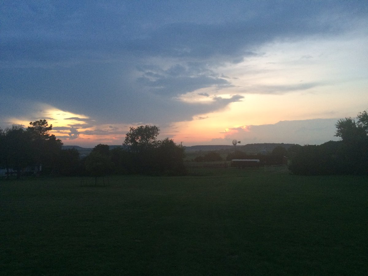 Imagine coyotes howling in the background. Relaxing scene after the first full week almost complete! Life is good.