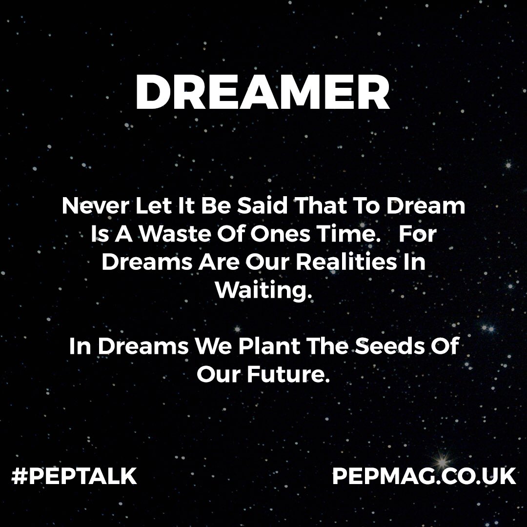 peptalkmagazine's tweet photo. Sweet Dreams Everyone, Dream Big!
#dreamer #dreambig #motivate #PEPTalk #inspiration #dreams #entrepreneur #PEPMag https://t.co/ELrjmVjy2l
