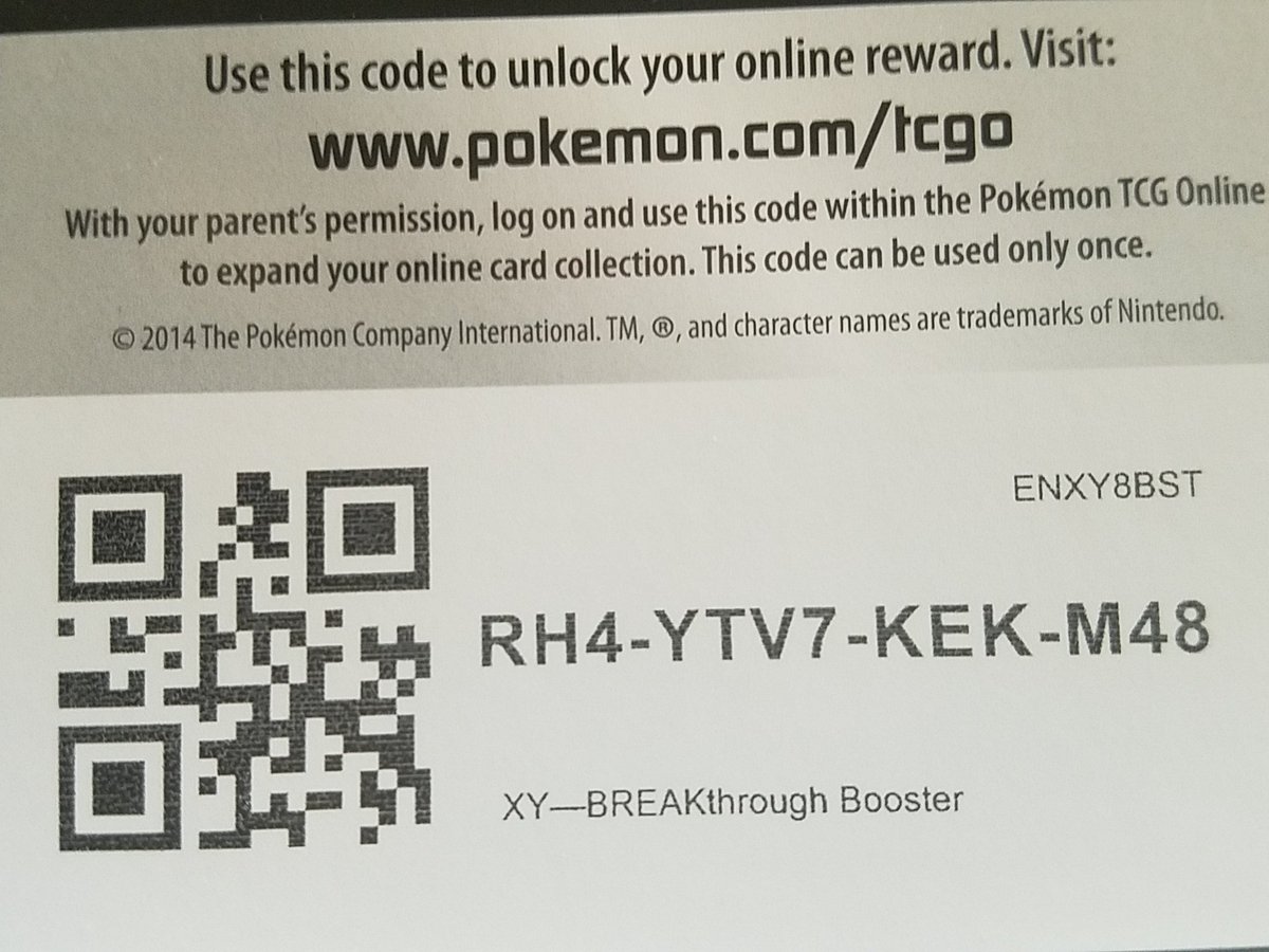 PokemonCodeCard's tweet image. #pokemon Hello everyone! This card is from breakthrough!