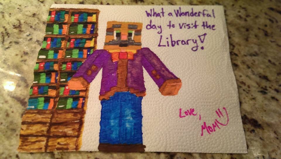 EightBitNinja's tweet image. Out of the napkin notes I made for Vinny, this is one of my favorites. Featuring the mayor from @seedlingsshow