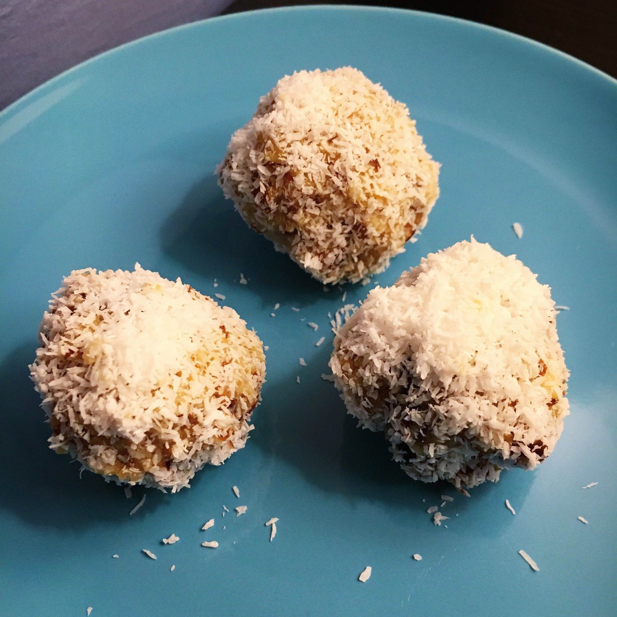 #Coconut cottontail bites by <a href="/EatRabbitFood/">Eat Rabbit Food</a>, w/ cashews, almonds, dates &amp;, of course, coconut. #vegan #raw #dessert