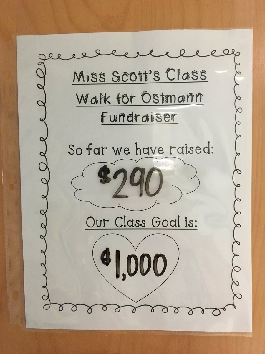 MissScottFHE's tweet photo. So far we have raised $290 to go straight back into our school! #walkforostmann #AHH_OES #thirdgrade https://t.co/UezXIPIS8f