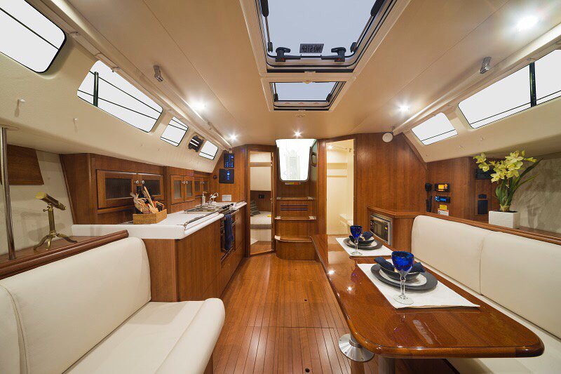 GregAEmerson's tweet photo. Hard to believe this is the interior of just a 31 foot sailboat @marlowhunter https://t.co/dKOV1BE2A3