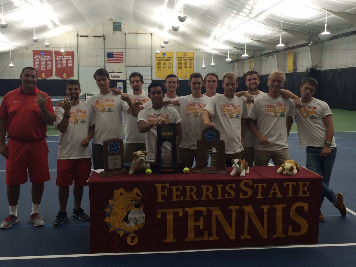 ferris10scoach's tweet photo. Tonight's Men's Tennis Team Ring Ceremony! GO BULLDOGS! #Back2Back #D2FinalFour #GLIACmten https://t.co/7EdjlJ5LaC