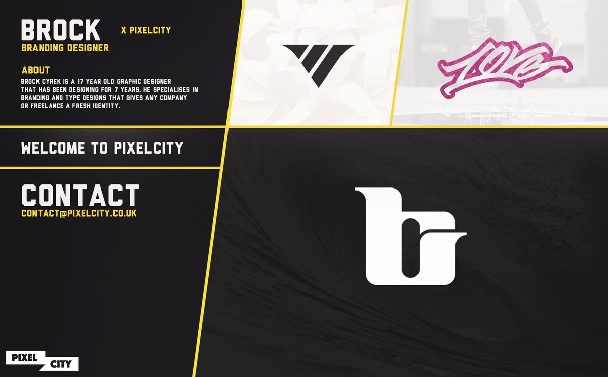 PixelCityHQ's tweet photo. We are glad to announce @brockcyrek will be working for us as a branding designer. https://t.co/kaf2c5RCiE