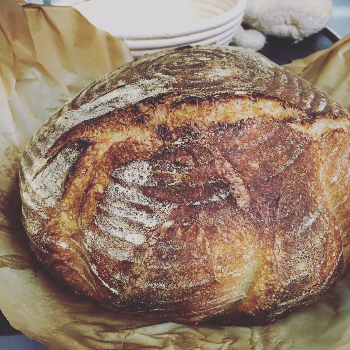 NaomiNachman's tweet photo. Made #kosher sourdough bread. #yummy #freshandhot #bread #sourdough #homechef #experiment https://t.co/nDUiKLM02F