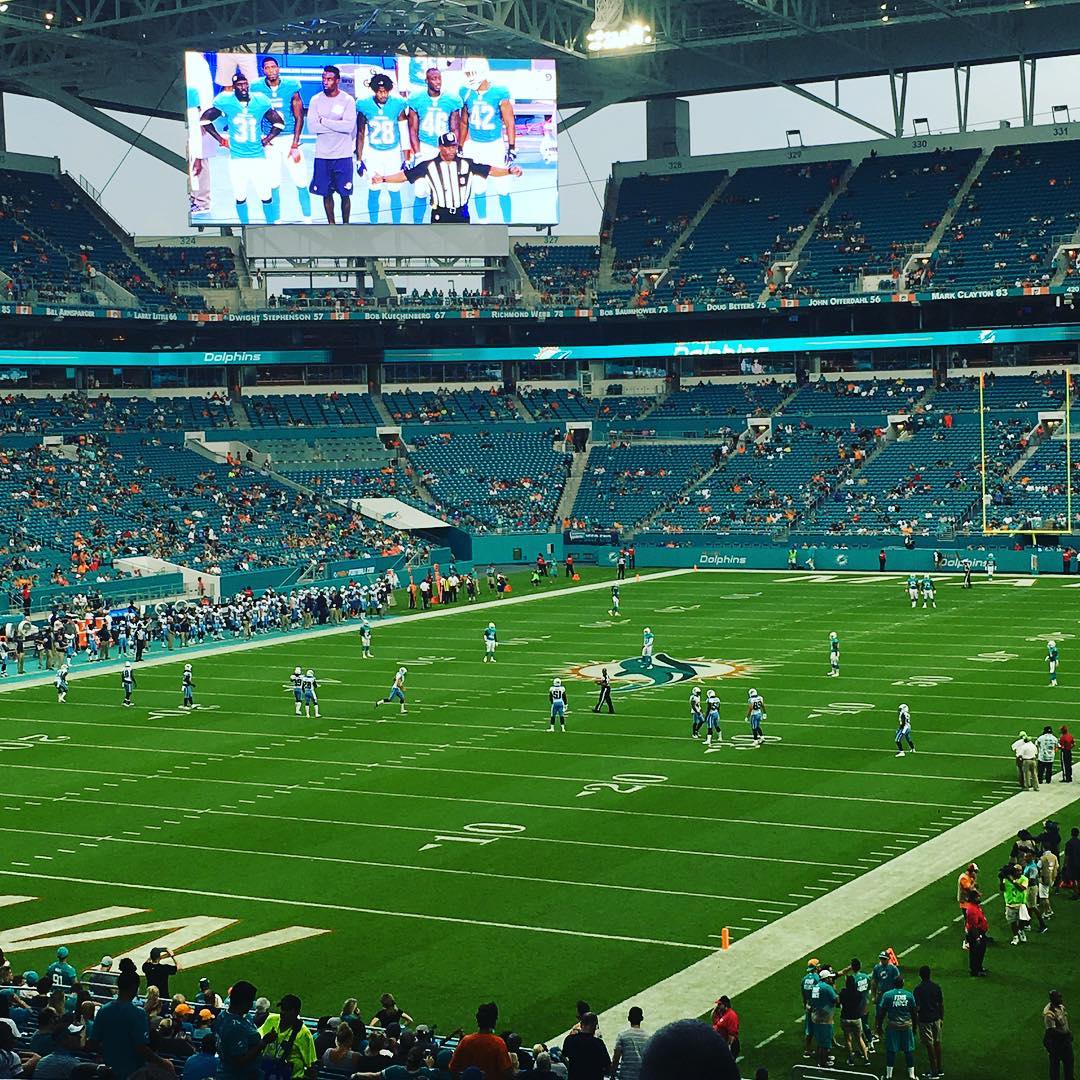 Empty Seats Galore on Twitter: "First Dolphins kickoff at the ...