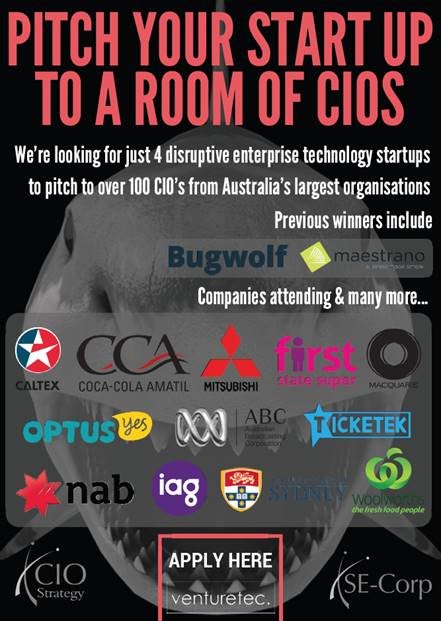 Venturetec_'s tweet photo. CALLING THE LAST INNOVATIVE #STARTUPS Last chance to impress 100 ASX #CIOs! Apps close today https://t.co/GE5n397igw https://t.co/jCaPxYOdSR