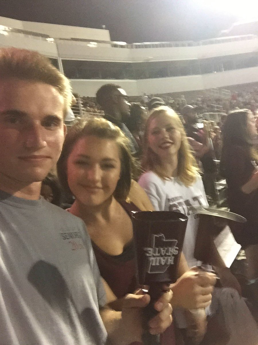 Can Nick Denley get on the Jumbotron? #CowbellYell #hailstate