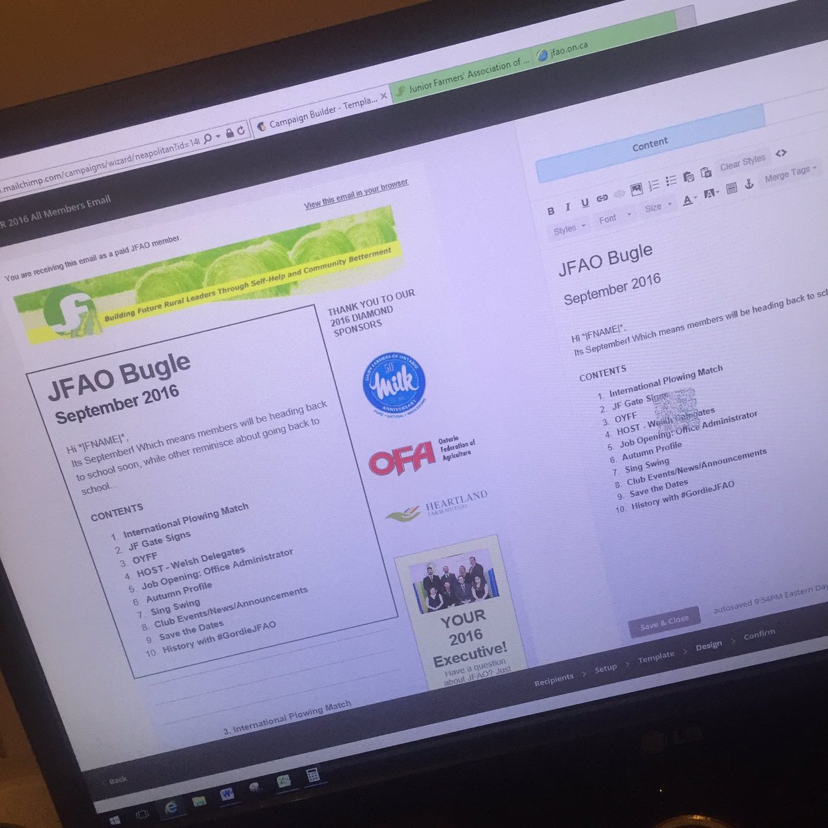 Where did August go? The <a href="/JuniorFarmers/">JFAO_official</a> September Bugle (monthly members news) will be competed soon. #ProudJFer