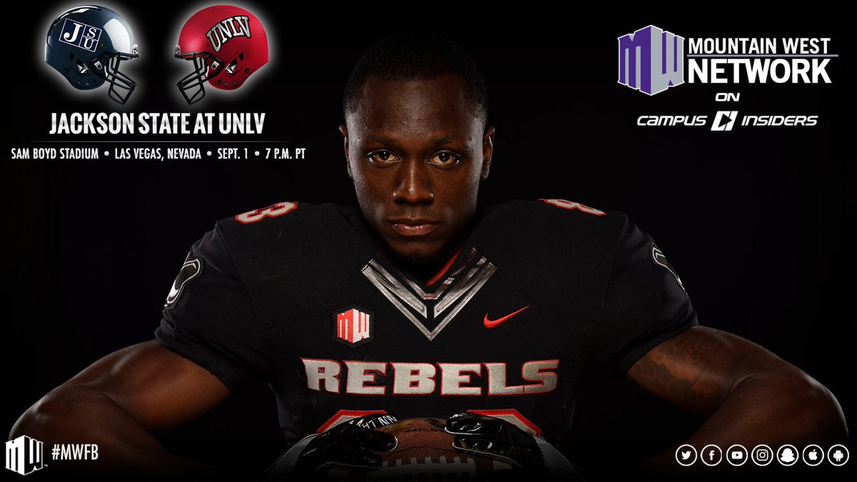 MountainWest's tweet image. We're not done w/ #MWN on @CampusInsiders games tonight. @unlvfootball hosts Jackson St NEXT TheMW.com/watch-live