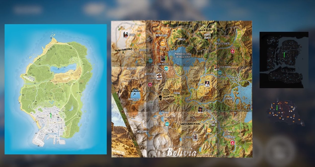 GTA V and Ghost Recons Wildlands Map