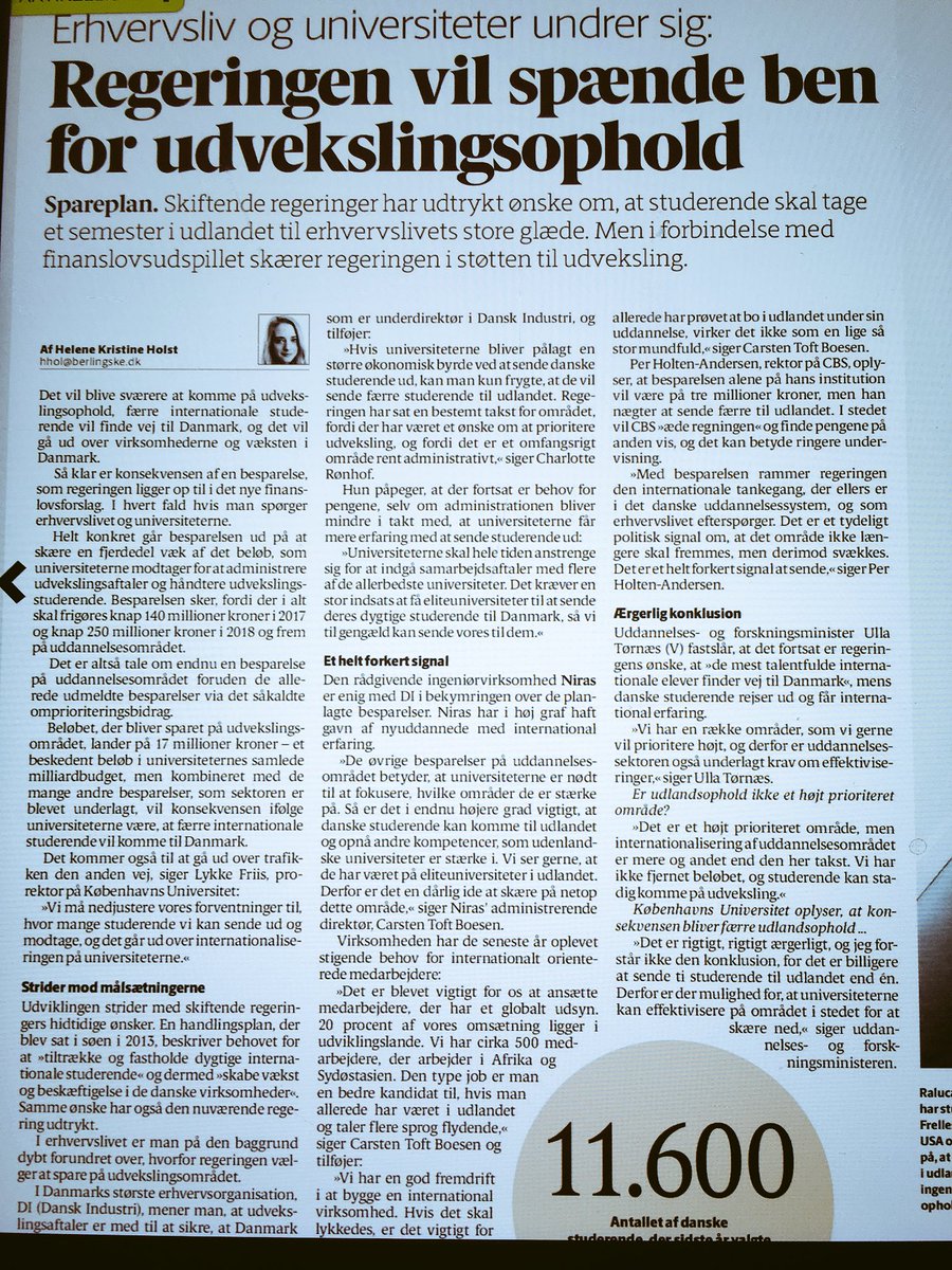 lykkefriis's tweet photo. DK har brug for at flere studerende rejser ud. Gør internationalisering lettere; ikke vanskeligere #uddpol https://t.co/29p7JFyD3N