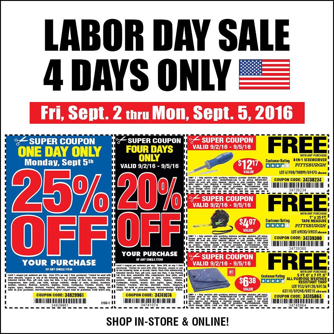 Harbor Freight Labor Day 2024 Norah Theresa