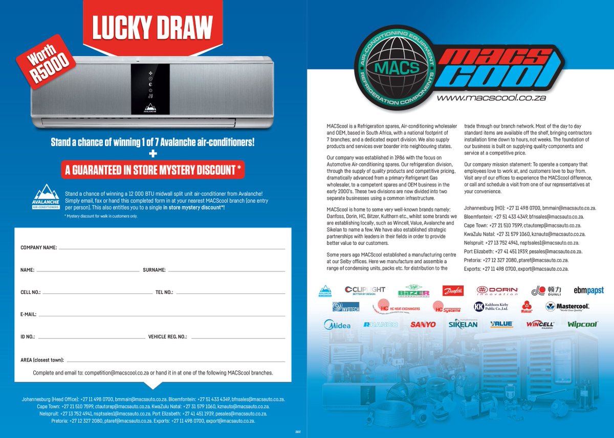 HVACR_Online's tweet image. Win 1 of 7 #Avalanche 12 000btu midwall split aircons from #MacsCool and mystery store discount. Enter now!