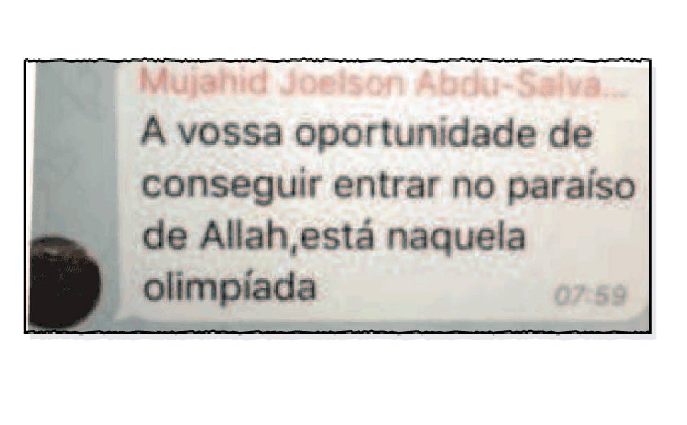 folha's tweet photo. Grupo simpatizante ao terrorismo cogitou usar arma química nos Jogos do Rio https://t.co/zHyCFAWbLJ #Rio2016 https://t.co/gvFjtxgupo