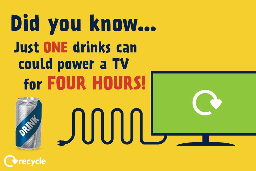 Did you know metal and glass can be recycled again and again without ever losing quality? #RecycleWeek
