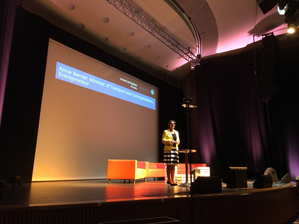 vilkkonen's tweet image. Datadriven economy is a huge possibility to the society. @AnneBerner #mydata #MyData2016
