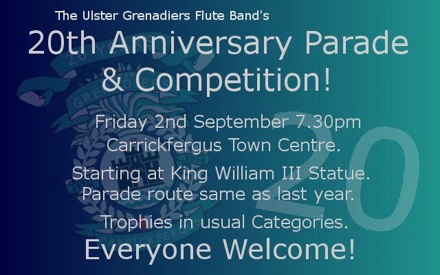 Ulstergrens's tweet photo. Tonight our parade and competition 19:30 Carrickfergus town centre https://t.co/rPIszWo3SU