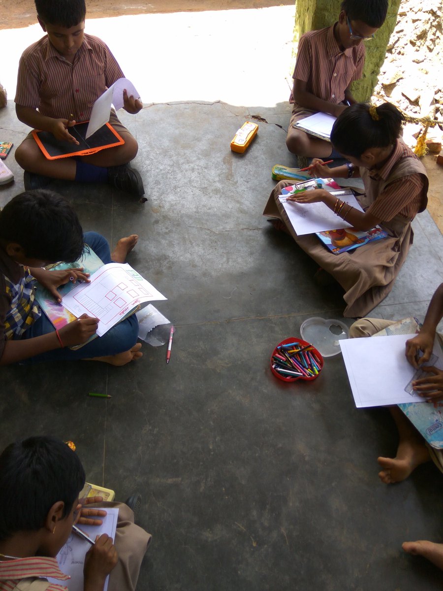 ice_academy's tweet image. rSwachh Bharat awareness painting competition at Shree Aadhisankarar Vidhya Mandhiar