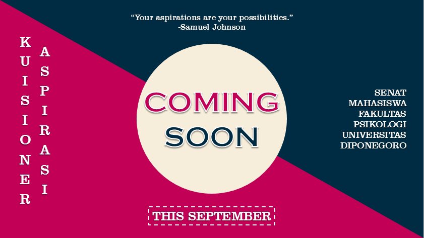 Selamat siang psikologi!

Mari tuangkan pendapat kalian dgn mengisi kuesioner aspirasi mengenai kampus kita tercinta