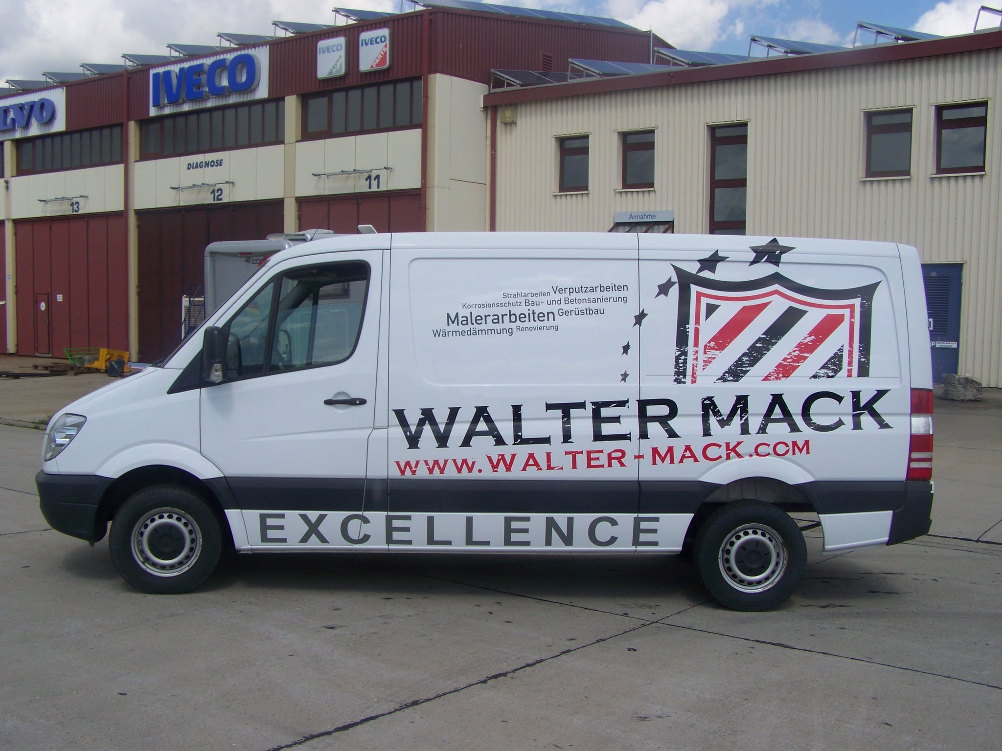 Blickwerbung Fahrzeugbeschriftung Firma Mack Crailsheim Blickwerbung