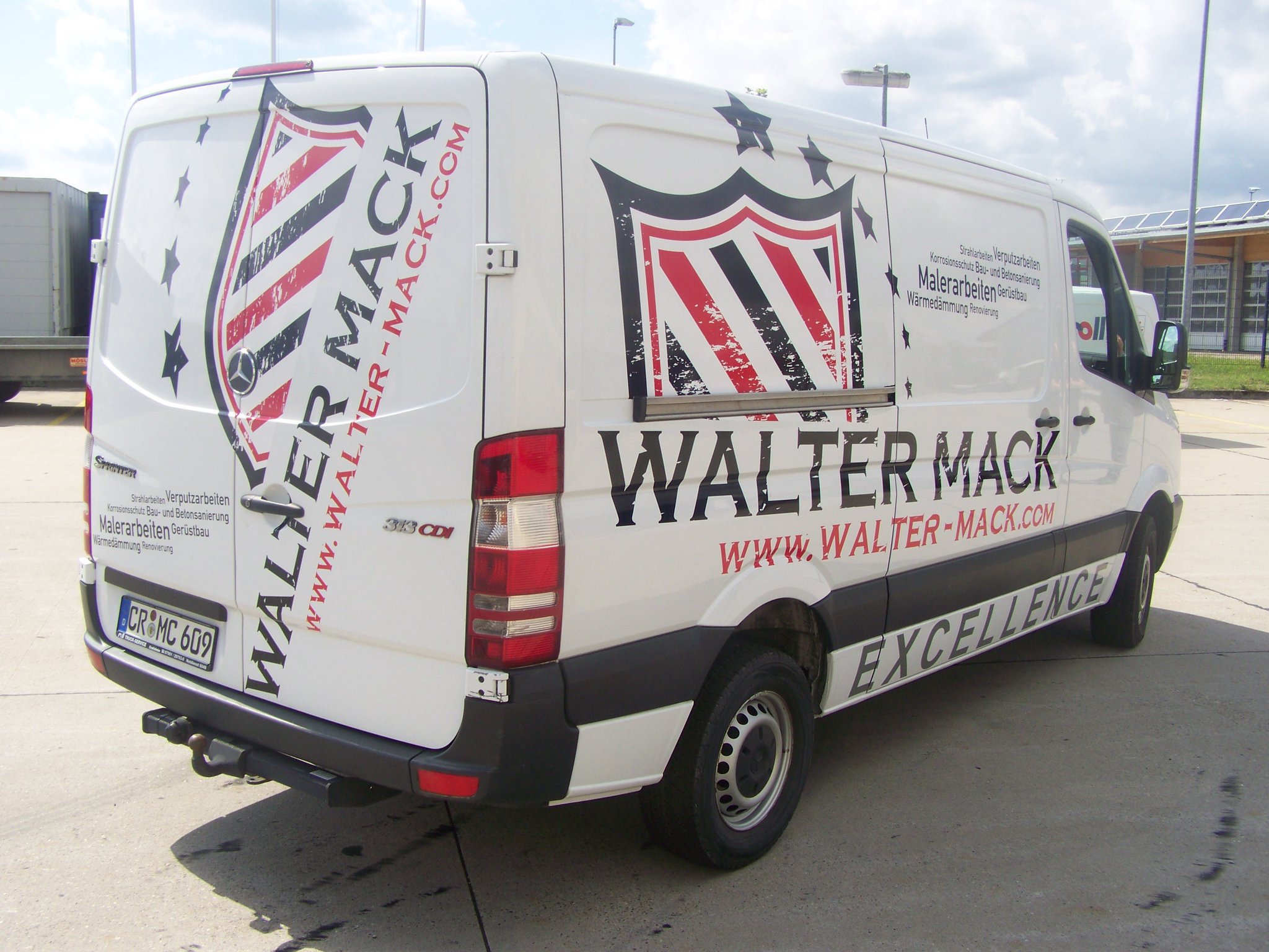 Blickwerbung Fahrzeugbeschriftung Firma Mack Crailsheim Blickwerbung