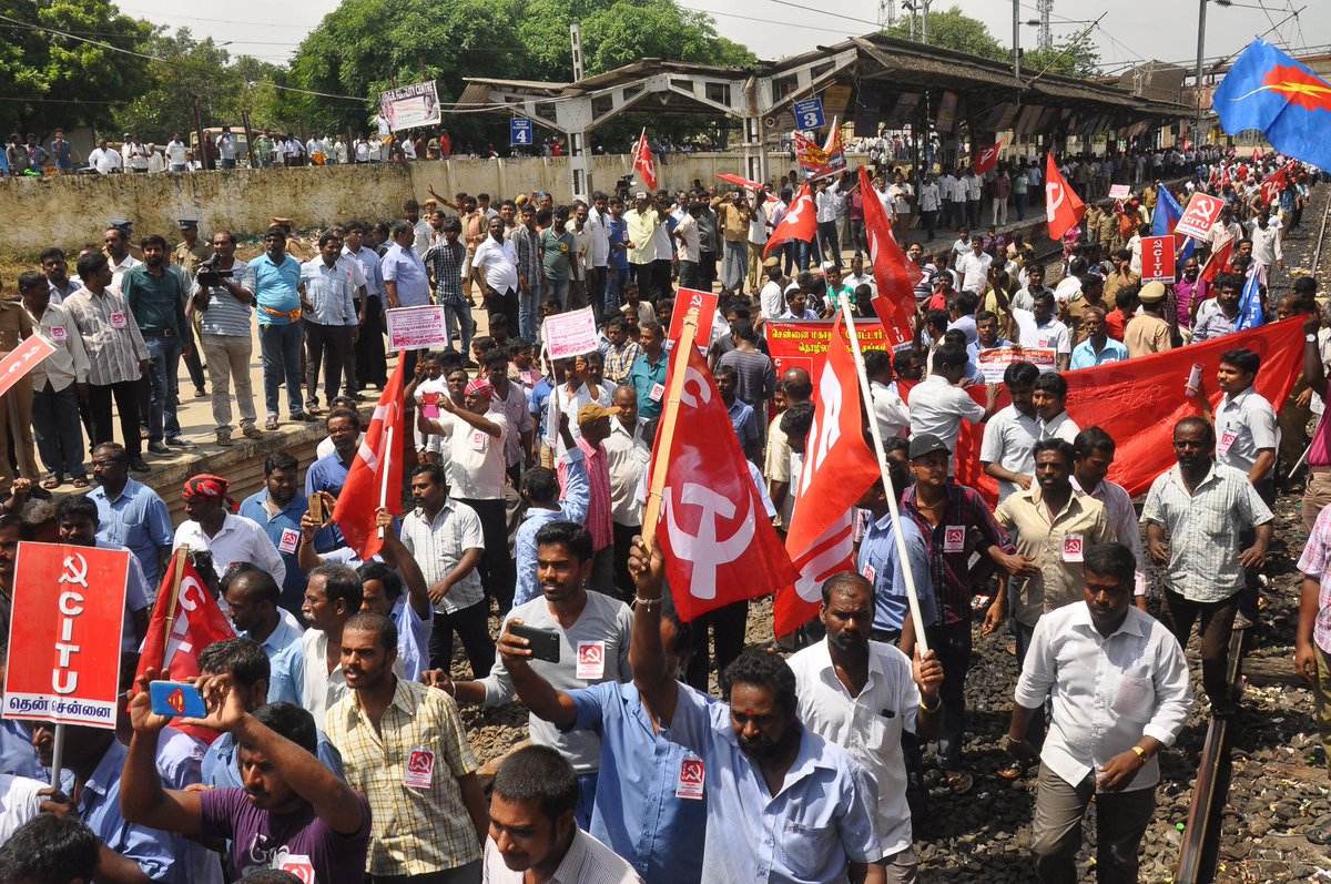 gavastk's tweet photo. #WorkerStrikeBack #Sept2StrikeHard
ALL trade union
Chennai rail roko https://t.co/Ka9wbgD4g9
