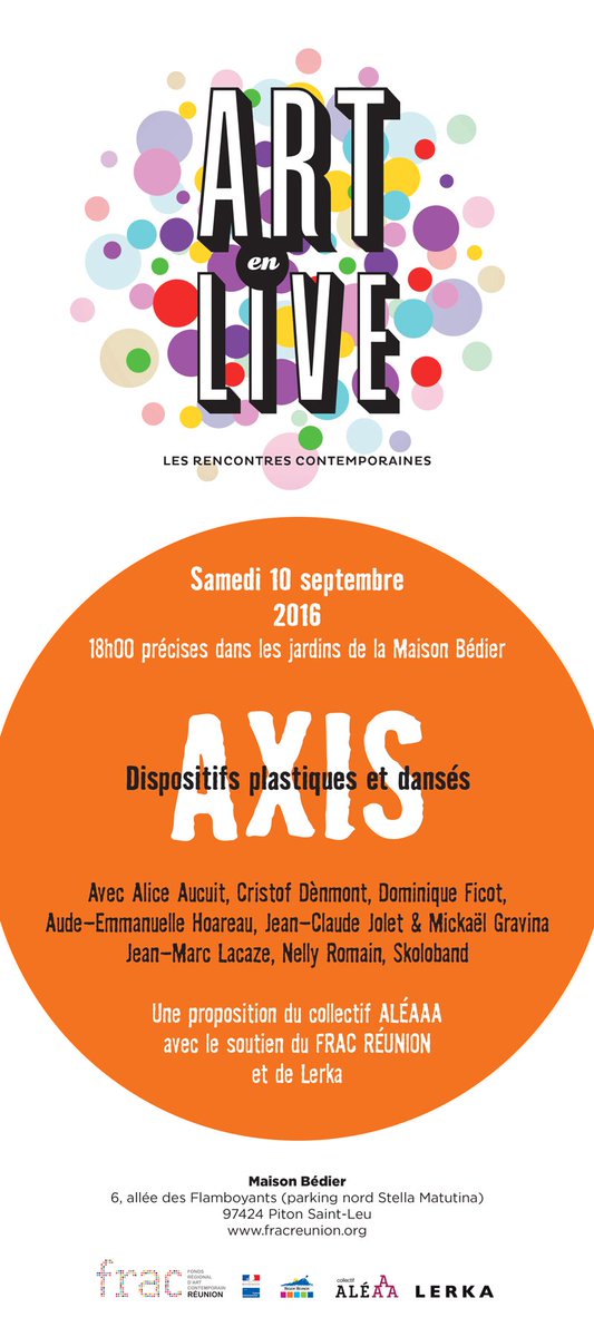 FracReunion's tweet photo. #Expositions, #performances, #concert à la #MaisonBédier. 
#10septembre2016 avec #lerka #ALEAAA #Skoloband #jazz https://t.co/kMaCZckDJH