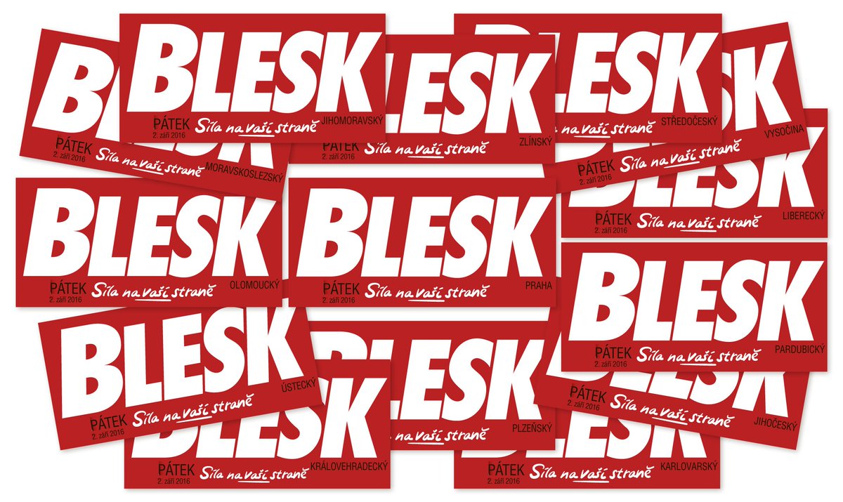 Poprvé v historii vychází Blesk ve čtrnácti krajských mutacích!