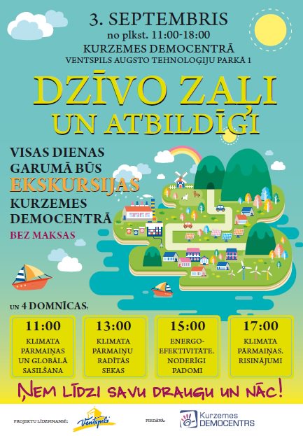 3/09 ekskursijas @KDemocentrs bez maksas! Gaidām ciemos :) bit.ly/2bZCwYL <a href="/Ventspilslv/">Ventspils.lv</a>