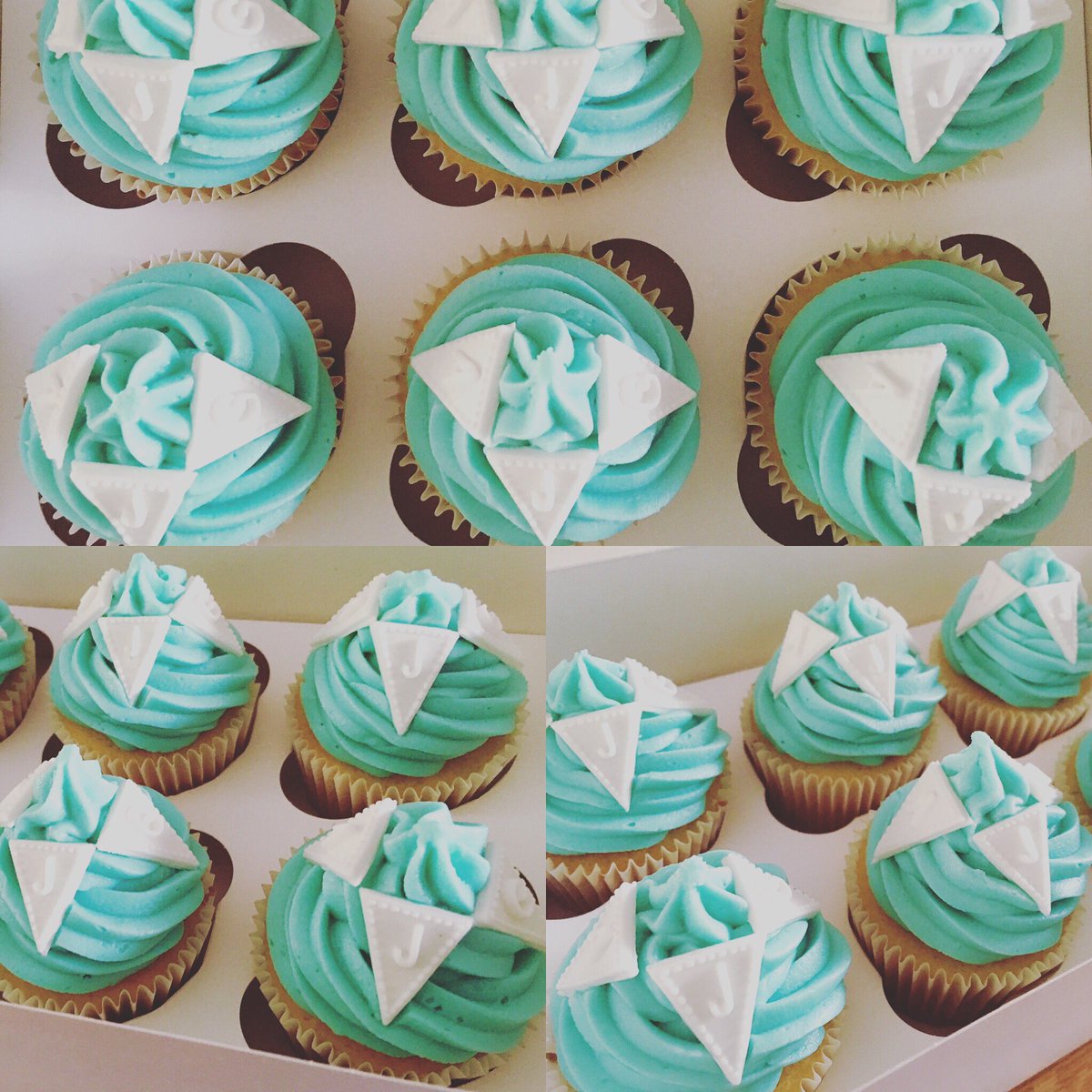 Beaumontsbakery's tweet photo. #boys #dairyfree #christening #cupcakes #monogrammed #bunting #vanilla #beaumontsbakery https://t.co/nekNGgp4SL