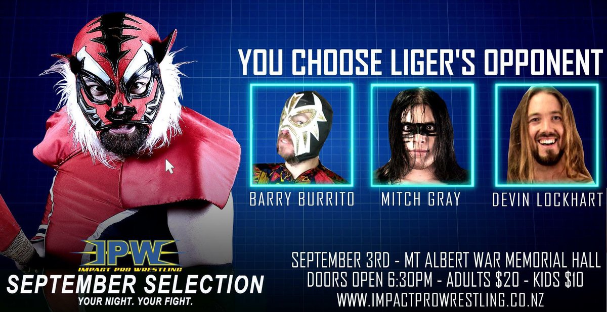 FadeToGray's tweet photo. If you're a Liger fan you'd better hope I don't get picked @IPW_NZ #SeptemberSelection #FadeToGray https://t.co/xbsK0vPewf
