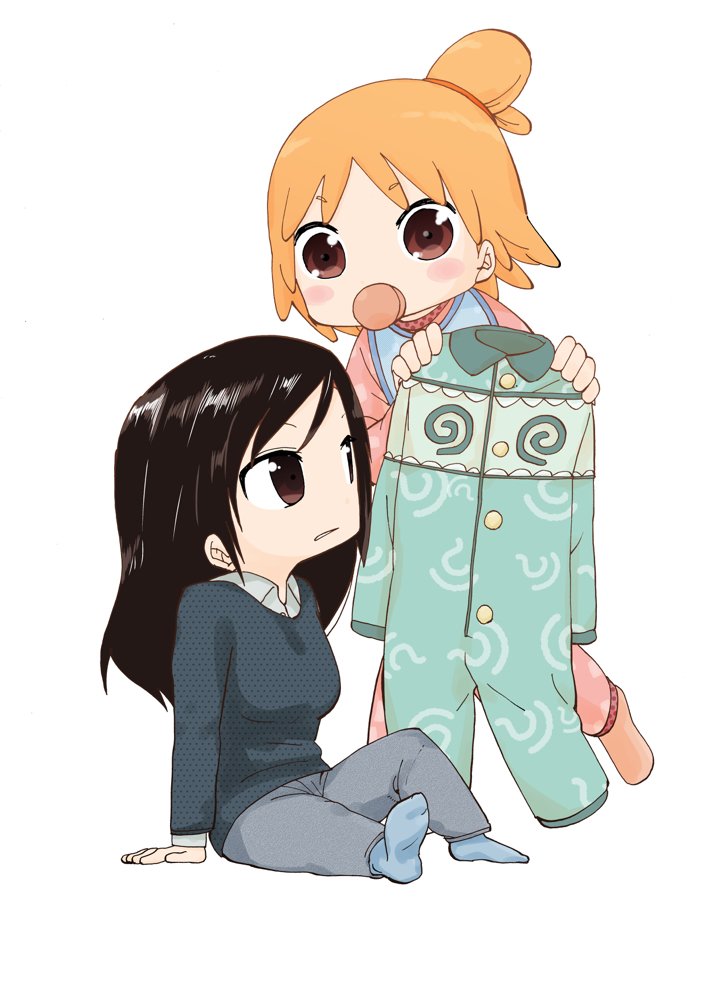 ハッピィミリィコミックス1巻カバーイラスト全公開。後半戦。
今度は裏側の、バーコードとかある面のイラスト公開します。
こちらは本編と照らし合わせながら見ていきましょう。
まずは「つれてけー」と「おそろいー」の場面。