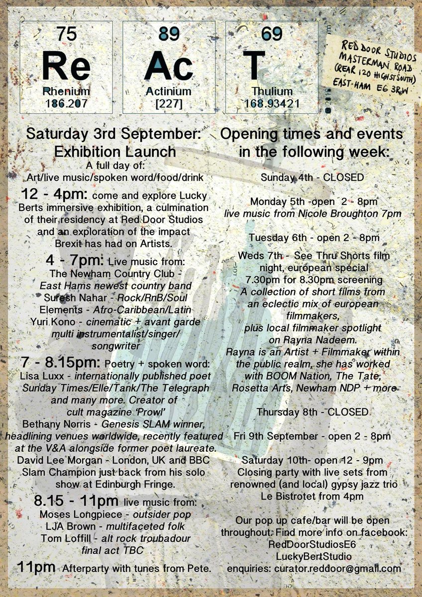 GuideNewham's tweet image. This is happening tomorrow at Red Door Studio Masterman Road East Ham. There'll also be lots of delicious food.