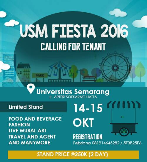 Silahkan yang ingin membuka lapak tapi bingung gak ada tempat, buka dievent kita aja. Limited Stand!