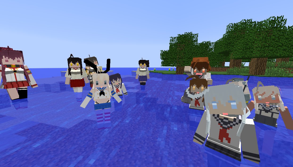 イリー桃助 最近マイブームなのがこの深海棲艦や艦娘達が一緒に戦ってくれるmod 深これ オススメです マインクラフト