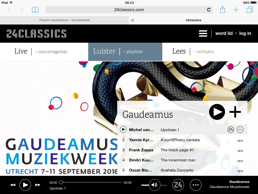 Listen to Gaudeamus @24classics! Featuring @vanderaanet @yannikyriakides and many more! bit.ly/2bOqtL9