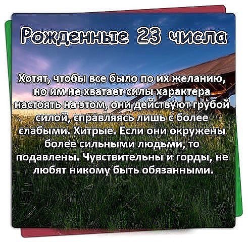 Мужчина рожденный 23