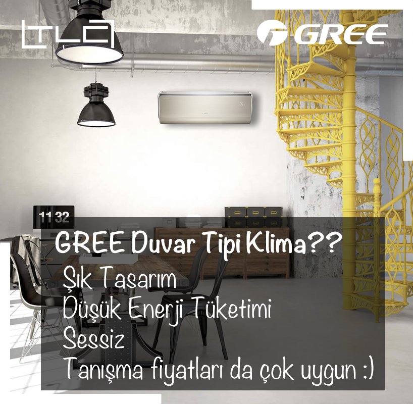 tlcklima's tweet image. #Gree #DuvarTipiKlima Şık, sessiz, düşük enerji tüketimli
Tanışma fiyatları da çok uygun :) tlcklima.com