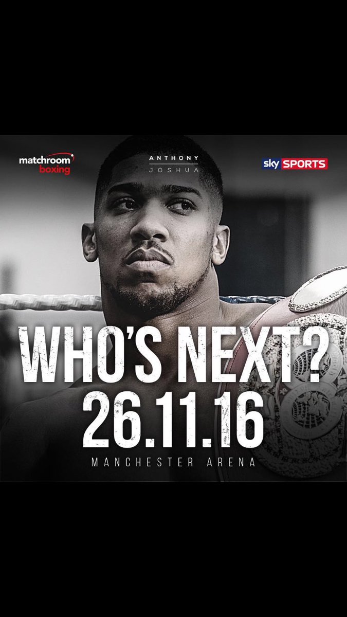 EddieHearn's tweet image. Date for you diary... @anthonyfjoshua will make the next defence of his IBF World title on Nov 26 at @MCRArena