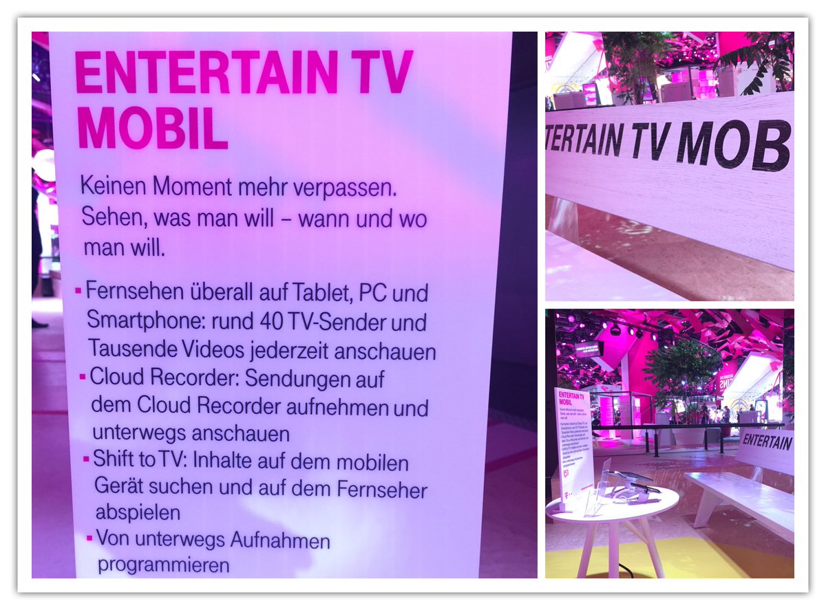 Neu: EntertainTV mobil jetzt kostenlos dabei! Für Neu- und Bestandskunden. #Telekom #IFA2016 #telekomwall