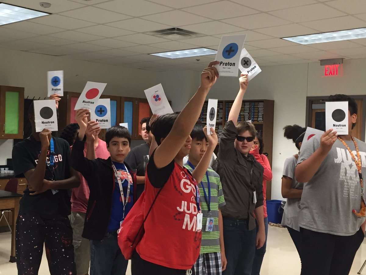 bmmsscienceguy's tweet image. Teaching the structure of an atom. #engagedclass