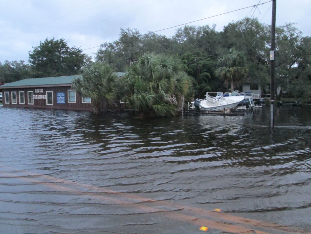 Here's flooding in steinhatchee from an action news jax viewer. 