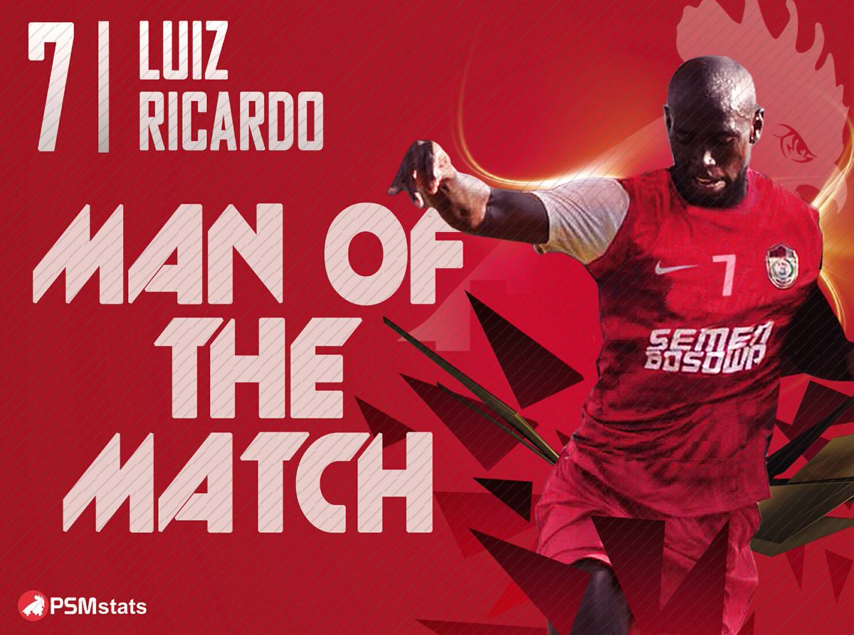 PSMstats's tweet photo. Debut yang keren 2 gol dan Man Of The Match..Luiz Ricardo..#EwakoPSM https://t.co/5bbupCuNeC