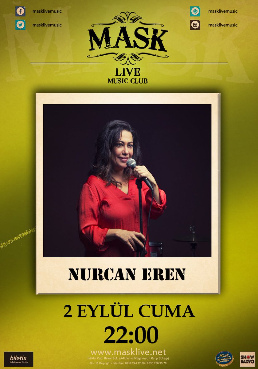 Bu akşam @masklivemusic sahnesindeyiz...