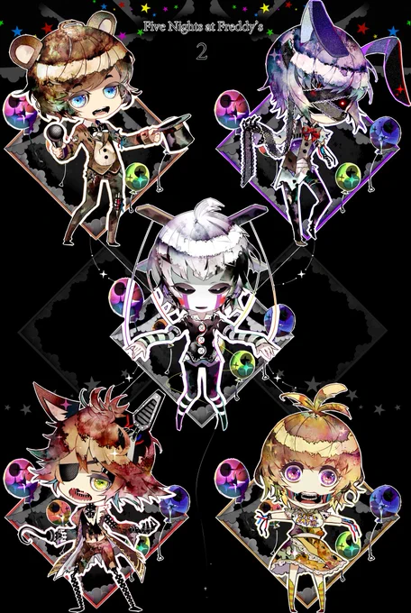 フナフ2、3 金組 擬人化 