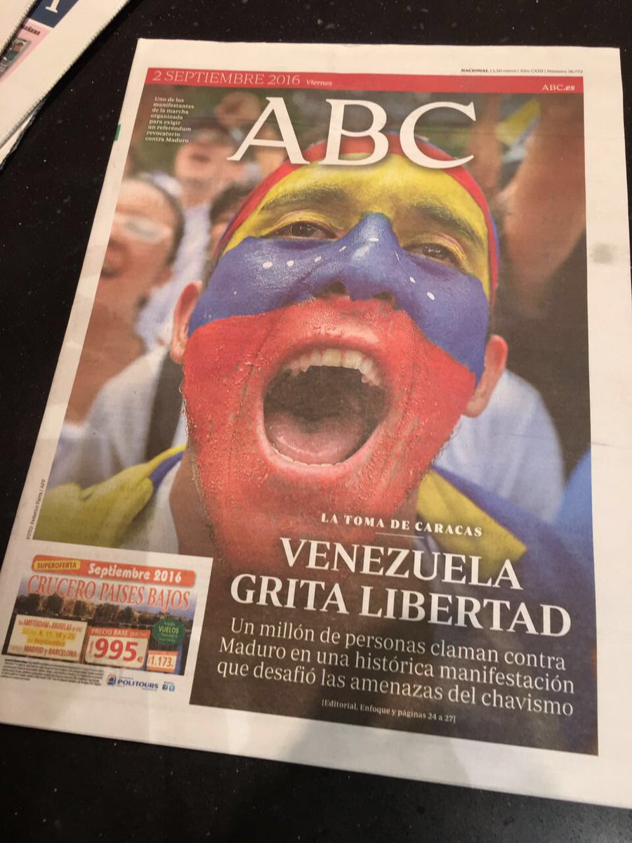 Portada del ABC de España.