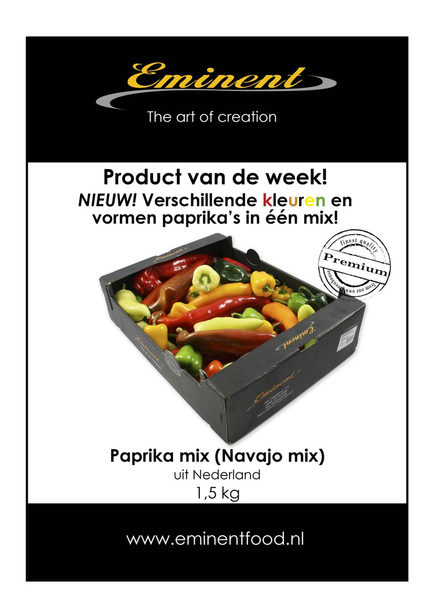 Eminent_BFG's tweet photo. PRODUCT VAN DE WEEK! #bellpeper #paprika #mix https://t.co/ssLBzZqZ1o